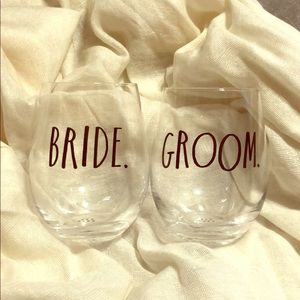 Rae Dunn Bride & Groom Wine Pair